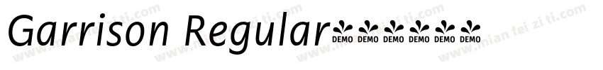 Garrison Regular字体转换